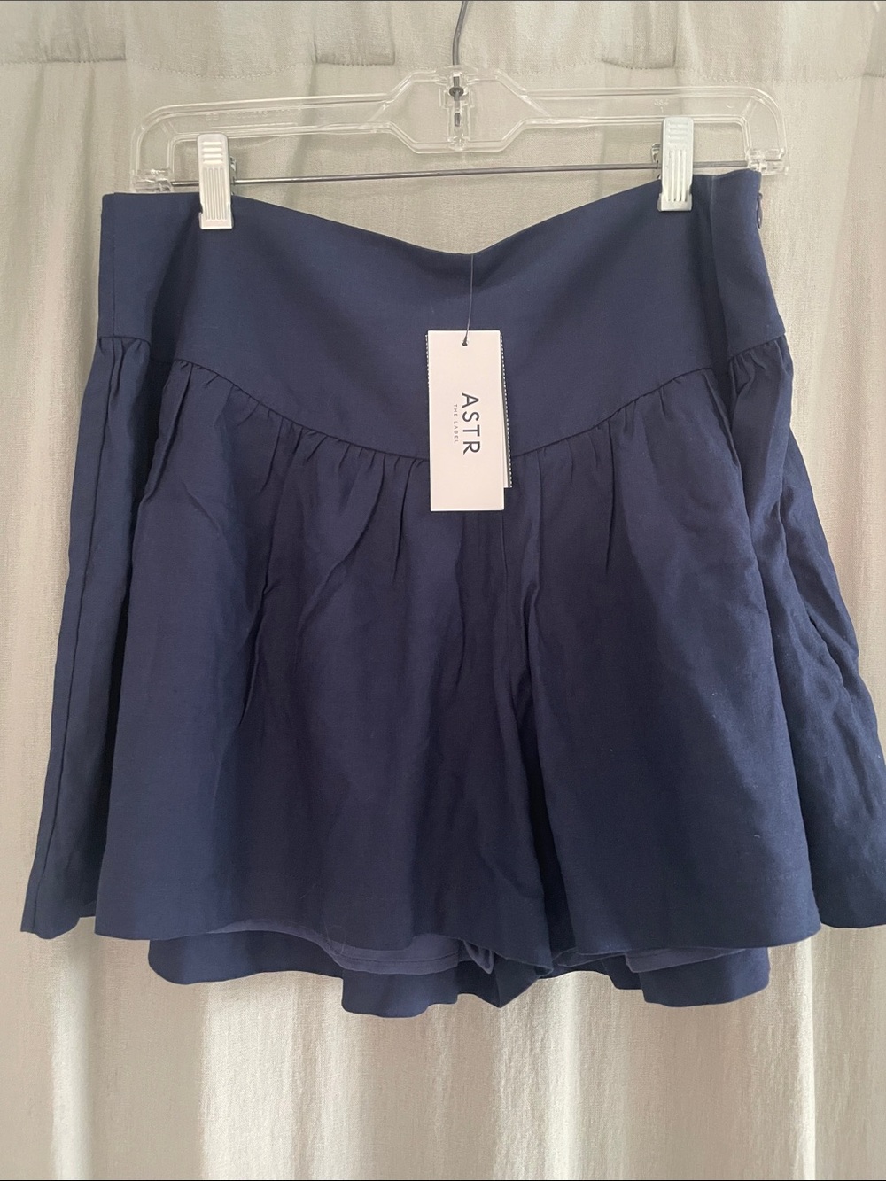 Astr Navy Drop Waist Shorts - Picture 2 of 4